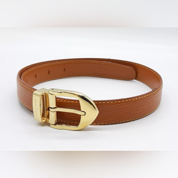 Louis Vuitton women's belt Ceinture Classic Epi brown leather size 85/34 (XS) - Picture 1 of 8